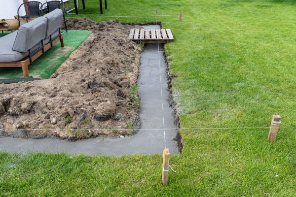 Cement Footer Installation in Wheaton